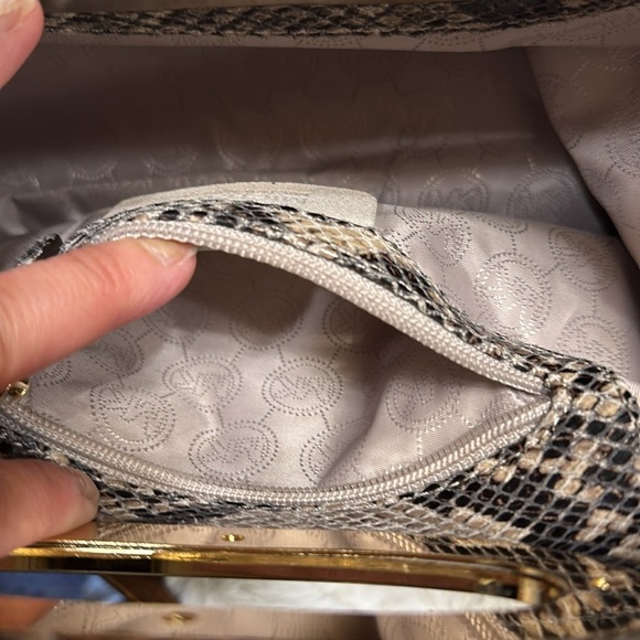 Michael Kors Snakeskin Berkeley Clutch - Picture 6 of 8